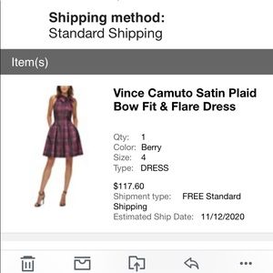 Vince Camuto plaid dress